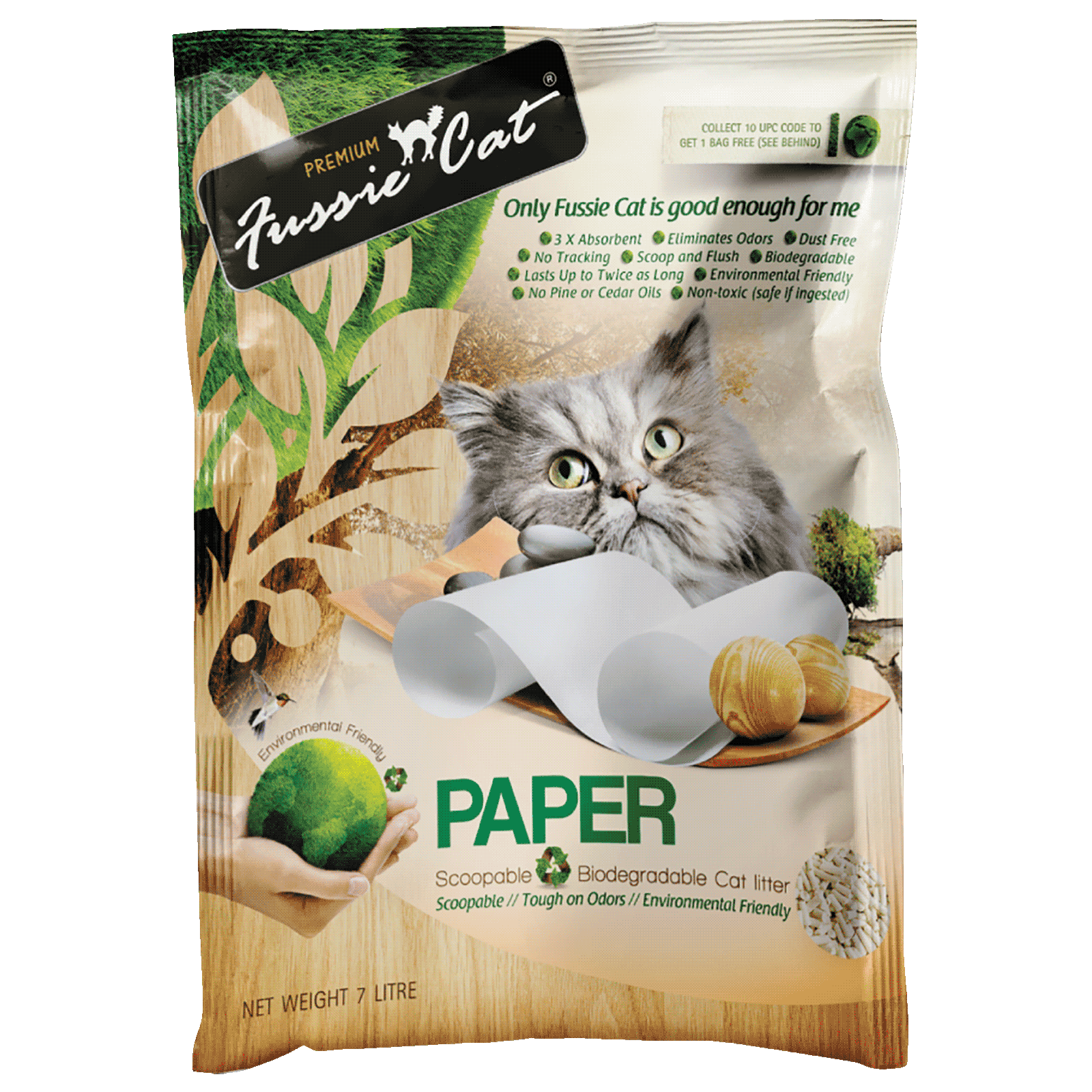 Fussie Cat Natural Paper Litter 7L